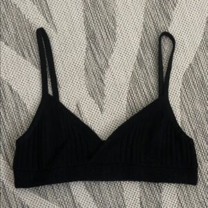 Black Naked Cashmere Ribbed Bralette
